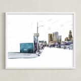 "Los Angeles streets" - Art Print in Eggplant by Viktoria Eperjesi - Framed