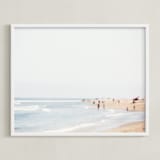 "Malibu" - Art Print in Mist by Vera Mladenovic - Framed