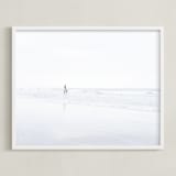 "September West" - Art Print in Fog Blue by Krissy Bengtson - Framed