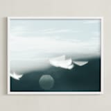 "Surface Tension 1" - Art Print in ocean by Kamala Nahas - Framed
