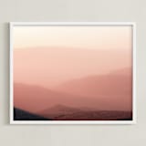 "Sunset at Aguereberry Point " - Art Print in Sunset Copper by Marker Girl - Framed