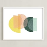 "paper melody" - Art Print in citrus by Carrie Moradi - Framed