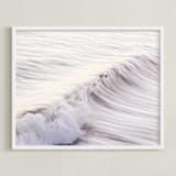"Cayucos Soft Waves " - Art Print in Original Silver by Lisa Sundin - Framed
