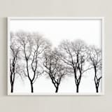 "abstract trees" - Art Print in ink by Baumbirdy - Framed
