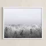 "Frosted Horizon" - Art Print in Snow by Three Wings North - Framed