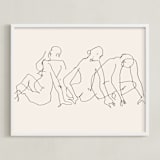 "Awaking" - Art Print in Monochrome by Catilustre - Framed