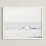 "Come On Baby Kick Them Daisies" - Art Print in Surfing Blues by Summer Strauch - Framed