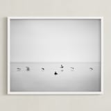 "Flight" - Art Print in Grey by Stephanie Sherman - Framed