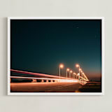 "The Fast Bridge" - Art Print in Marmalade Pine by Christian Fernandez - Framed