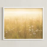 "Golden Meadow" - Art Print in yellow by Julia Preminger - Framed