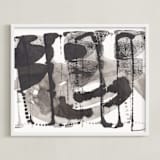 "Slowmotionary" - Art Print in Black by Misty Hughes - Framed