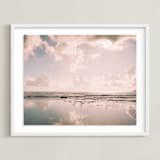 "Reflecting Clouds" - Art Print in Dusty Rose by Anna Western - Framed