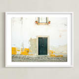 "Óbidos" - Art Print in Mustard Yellow by Heather Deffense - Framed