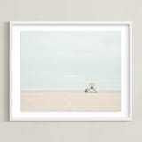 "Tower 13" - Art Print in Sky Blue by Three Kisses Studio - Framed