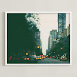 "Night Falls" - Art Print in Pale Lilac by ALICIA BOCK - Framed