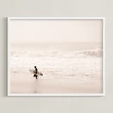 "Tranquil Surf" - Art Print in Blush by Shannon Howard - Framed