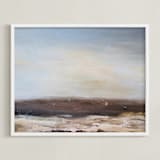 "Llano Winds" - Art Print in Sky Blue by Megan Kelley - Framed