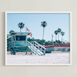 "Zuma Beach Malibu No. 3" - Art Print in Color by Kamala Nahas - Framed
