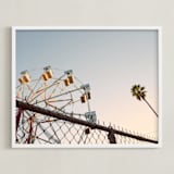 "LA Sky" - Art Print in Sky Blue by Kitty Seeber - Framed