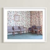 "Waiting Room" - Art Print in Grandma Blue by Julie Grace Immink - Framed