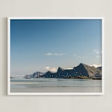 "Flock of Birds" - Art Print in True Blue by Nicolo Sertorio - Framed