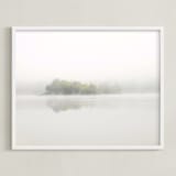 "The Island" - Art Print in Mist White by S.L. Bird - Framed