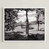 "North Carolina" - Art Print in Black and White by Adelina S. Keenan - Framed