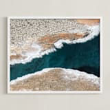 "Beneath the Crust" - Art Print in Deep Azure Spring by KIMBERLY SMITH - Framed