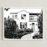 "House: Custom Print" - Custom Print in Black by Minted - Framed