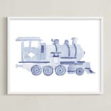 "Little Blue" - Art Print in Powder Blue by Lagniappe Paper - Framed