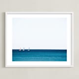 "Little Sailors" - Art Print in navy by lulu and isabelle - Framed