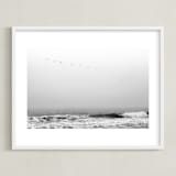 "Drifting Away" - Art Print in Shadow by Three Wings North - Framed