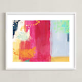 "Colorful Expression I" - Art Print in Magical Red by Carmen Guedez - Framed