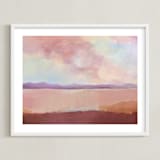 "Coral Desert" - Art Print in desert pink by AlisonJerry - Framed