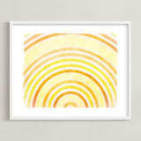 "In The Morning Sun" - Art Print in Yellows by Alex Isaacs Designs - Framed