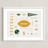 "American Football Vocab" - Art Print in Hunter by Dana Beckwith - Framed