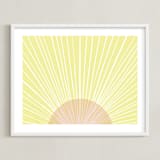 "Pastel Sunrise" - Art Print in Sunshine by Kerry Doyle - Framed