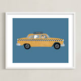"New York" - Art Print in Taxi by Jenna Holcomb - Framed