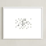"Abacus 3" - Art Print in Charcoal by Stephanie Nowotarski - Framed