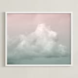 "Floating clouds" - Art Print in Dusty rose by Johanna Phillips Huuva - Framed