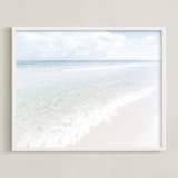 "Siren's Call" - Art Print in Powder blue by Courtney Crane - Framed