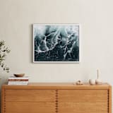 "Wave Patterns" - Art Print in Sea Aqua by Tommy Kwak - In a Room