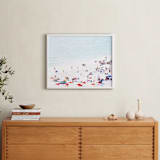 "Bright Beach" - Art Print in vibrant sun by Baumbirdy - In a Room