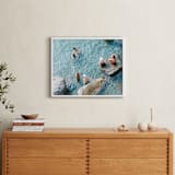 "Sunbathers" - Art Print in Turquoise by Jennifer Jacobson - In a Room