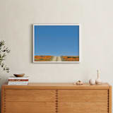 "POPPY LANE" - Art Print in POPPY ORANGE by DENiSE CREW. - In a Room