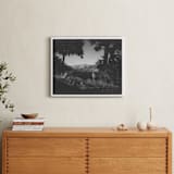 "Forgotten garden" - Art Print in Black by Romain - In a Room