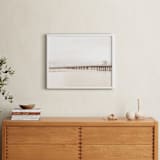 "Stormy Pier" - Art Print in sand by Kamala Nahas - In a Room