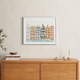 "On the Canal" - Art Print in brick by Griffinbell Paper Co. - In a Room