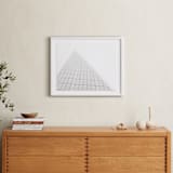 "Pyramid Building" - Art Print in Grey by Anna Western - In a Room