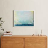"Sail" - Art Print in Teal Blue by Julia Contacessi - In a Room